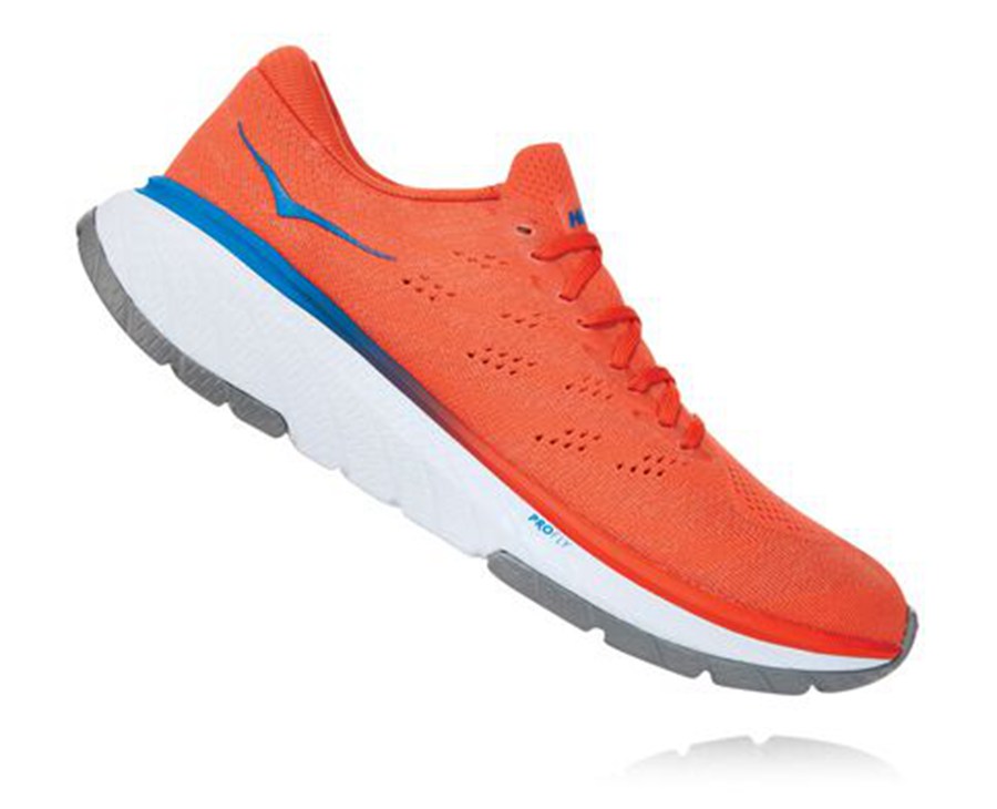 Running Shoes Mens - Hoka One One Cavu 3 - Red - AWHUYLZ-35